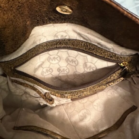 Michael Kors North South Suede Satchel - Picture 5 of 7